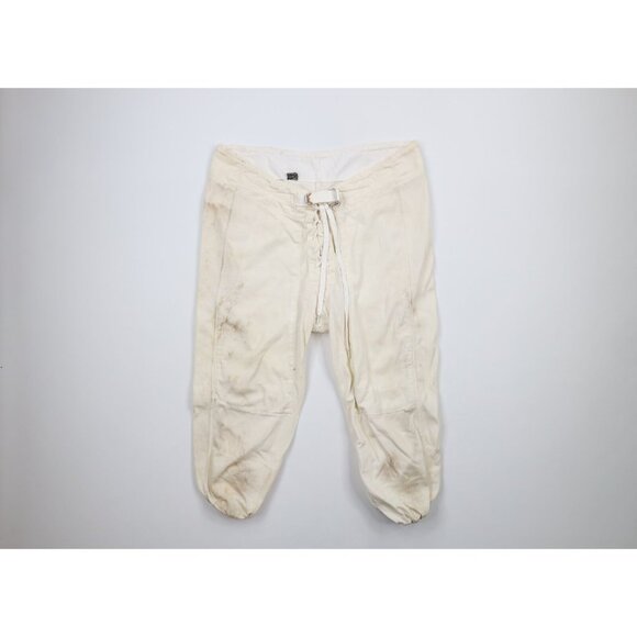 Vtg 50s Mens 34 Distressed Rayon Blend Knit Belted Football Uniform Pants USA